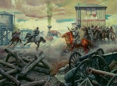 Mort Kunstler painting of Grierson's Raid in the Civil War