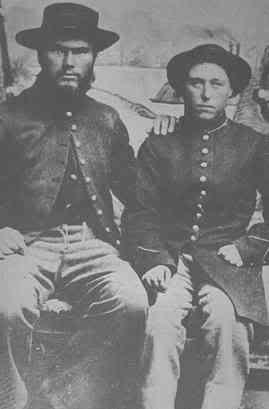 Jennie Hodgers posing as Albert D. J. Cashier in the Civil War