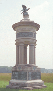 monument to General Daniel Sickles' New York Excelsior Brigade at Gettysburg, Pennsylvania