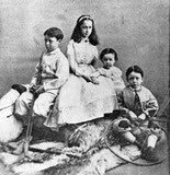 photo of the children of Jefferson and Varina Davis while they were in exile in Canada
