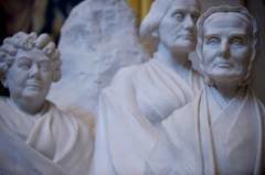 marble busts of the pioneers of the women's rights movement in the 19th century