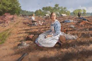 painting of Confederate nurse Fannie Beers